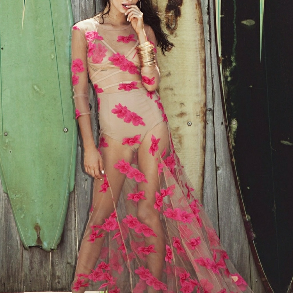 For Love and Lemons Red Orchid maxi Medium